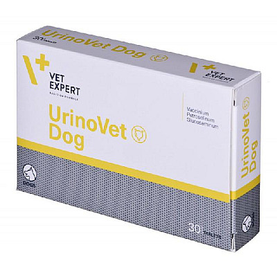 Таблетки VetExpert UrinoVet Dog УриноВет Дог 400 мг для підтримки і відновлення функцій сечової системи собак, 30 таб