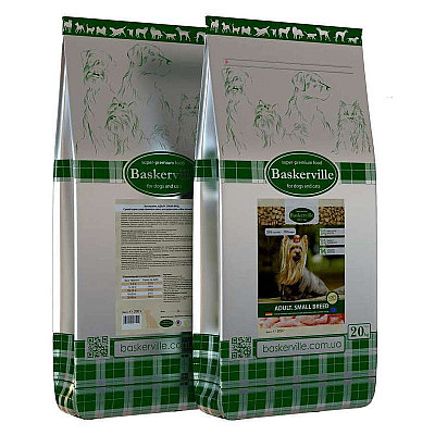Сухий корм Baskerville Adult Small Breed для дорослих собак дрібних порід, 20 кг