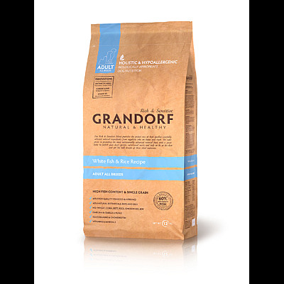 Grandorf White Fish & Rice All Breeds - белая рыба для взрослых собак   1 кг
