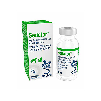 Раствор для инъекций Dechra Sedator Седатор 0,1% седативный и анельгезирующий, 10 мл