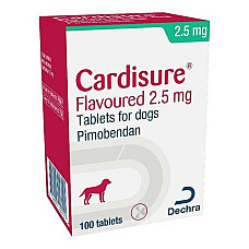 Таблетки Dechra Cardisure Кардишур 2,5 мг для лечения сердечной недостаточности, для собак любых пород, 10 таб.