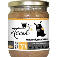 Консерва Песик мясные деликатесы с мясом телятины 500г