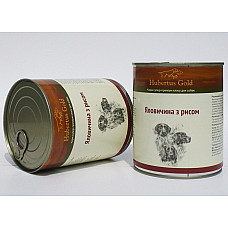 Консервированный корм для собак. Hubertus Gold. Яловица с рисом