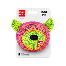 Іграшка для собак WAUDOG Fun, "Ведмідь", Ш 12 см, Д 11 см рожевий