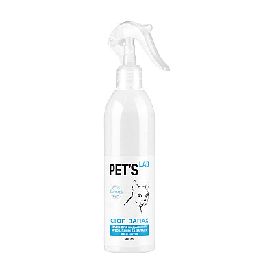 Средство для устранения пятен и запаха мочи кошек "СТОП-ЗАПАХ", PET'S LAB, 300мл