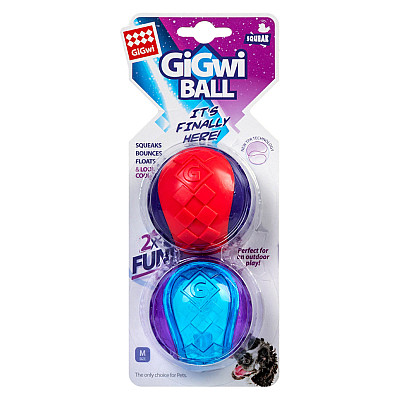 Іграшка для собак Два м'ячі з пищалки GiGwi Ball, TPR гума, 6 см
