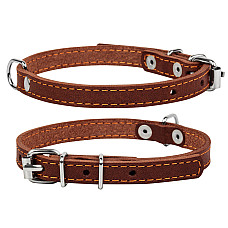 Ошейник &Cot;CoLLaR одинарный (ширина 10мм, длина 22-30см) коричневый