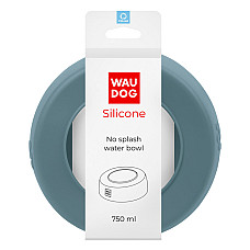 Миска-непроливайка WAUDOG Silicone, 750 мл серый