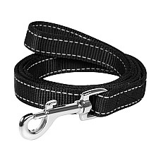 Поводок "Dog Extreme" из нейлона двойной (ширина 14мм, длина 122см), черный