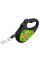 Поводок-рулетка для собак WAUDOG R-leash, рисунок "Авокадо", M, до 25 кг, 5 м, светоотражающая черная лента