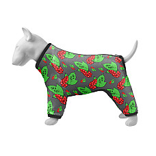 Ветровка для собак WAUDOG Clothes, рисунок "Калина", XS22, В 30-34 см, С 19-21 см