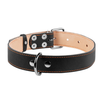 Ошейник "CoLLaR" двойной (ширина 35мм, длина 48-63см) черный