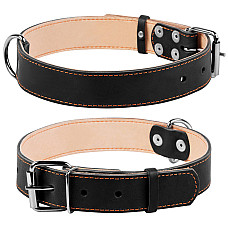 Ошейник "CoLLaR" двойной (ширина 35мм, длина 48-63см) черный