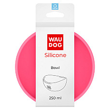 Миска WAUDOG Silicone, 250 мл розовый