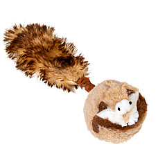 Игрушка для собак Барсук с 2-мя пищалками GiGwi Catch &amp; fetch, искусственный мех, 26 см