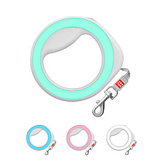 Поводок-рулетка для собак WAUDOG R-leash, круглая, XS-M, до 40 кг, 2,9 м, светоотражающая салатовая лента