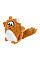 Игрушка для собак Лиса с большой пищалкой GiGwi Plush, плюш, искусственный мех, 18 см