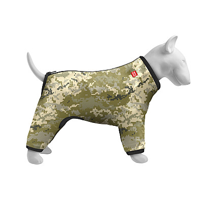 Ветровка для собак WAUDOG Clothes, рисунок "Милитари", XS30, В 43-45 см, С 27-30 см