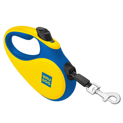 Поводок-рулетка для собак WAUDOG R-leash, рисунок "Colors of freedom", XS, до 12 кг, 3 м, светоотражающая лента
