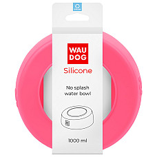 Миска-непроливайка WAUDOG Silicone 1 л розовый