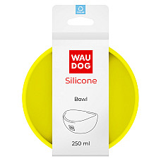 Миска WAUDOG Silicone, 250 мл желтый