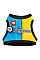 Шлей для собак мягкая WAUDOG Clothes с QR паспортом, "Colors of freedom", XS2, В 28-31 см, С 20-22 см