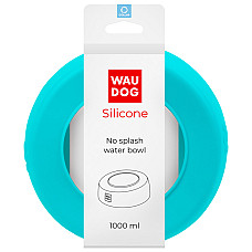 Миска-непроливайка WAUDOG Silicone 1 л синий
