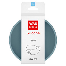 Миска WAUDOG Silicone, 250 мл серый