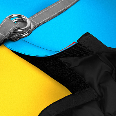 Шлей для собак мягкая WAUDOG Clothes с QR паспортом, "Colors of freedom", XS3, В 32-35 см, С 22-24 см