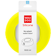 Миска-непроливайка WAUDOG Silicone 1 л желтый