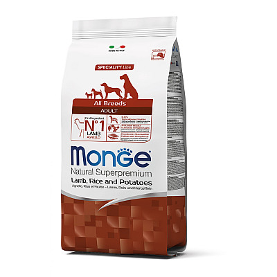 Сухий корм для собак Monge Dog All breeds Adult ягня з рисом, 2.5 кг