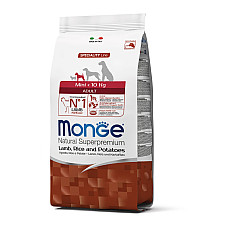 Сухой корм для собак Monge Dog Mini Adult ягненок, рис и картофель, 7.5 кг