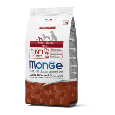 Сухий корм для собак Monge Dog Mini Adult ягня, рис та картопля, 7.5 кг