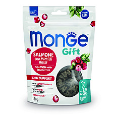 Лакомство для собак Monge Gift Dog Skin Support лосось с клюквой, 150 г
