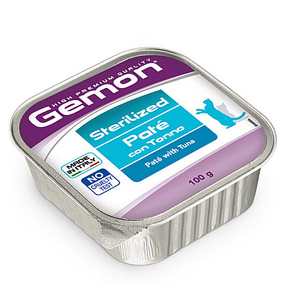 Вологий корм для котів Gemon Cat Wet Sterilized тунeць, 100 г