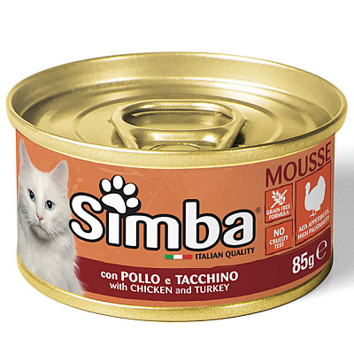 Вологий корм для котів Simba Cat Wet курка та індичка, 85 г