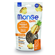 Ласощі для котів Monge Gift Fussy Cat свинина з ананасами, 50 г