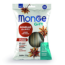 Лакомство для щенков Monge Gift Dog Puppy and Junior Mini ягненок с анисом, 120 г