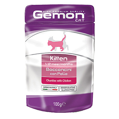 Вологий корм для кошенят Gemon Cat Wet Kitten курка, 100 г
