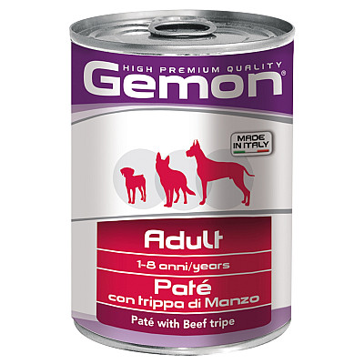 Влажный корм для собак Gemon Dog Wet Adult с говяжьим рубцом, 400 г