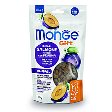 Ласощі для котів Monge Gift Cat Hairball лосось зі сливою, 50 г