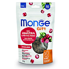 Ласощі для котів Monge Gift Cat Sterilsed з качкою та журавлиною, 60 г