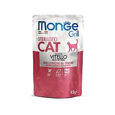 Влажный корм для кошек Monge Cat Grill Adult кролик, 85 г