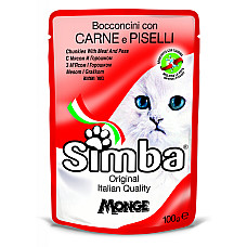 Влажный корм для кошек Simba Cat Wet мясной, 100 г