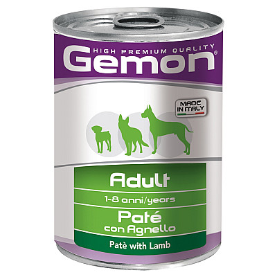 Вологий корм для собак Gemon Dog Wet Adult з ягням, 400 г