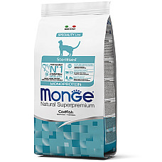 Сухой корм для кошек Monge Cat Sterilised с треской, 1.5 кг