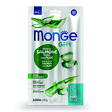 Лакомство для собак Monge Gift Dog Skin Support лосось из алоэ, 45 г