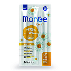 Ласощі для кошенят Monge Gift Cat Kitten форель з ромашкою, 15 г