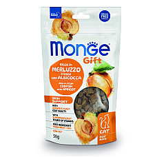 Ласощі для котів Monge Gift Cat Skin Support тріска з абрикосами, 50 г