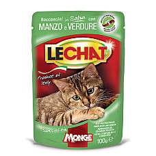 Вологий корм для котів Monge LC Cat Wet Adult яловичина з овочами, 100 г